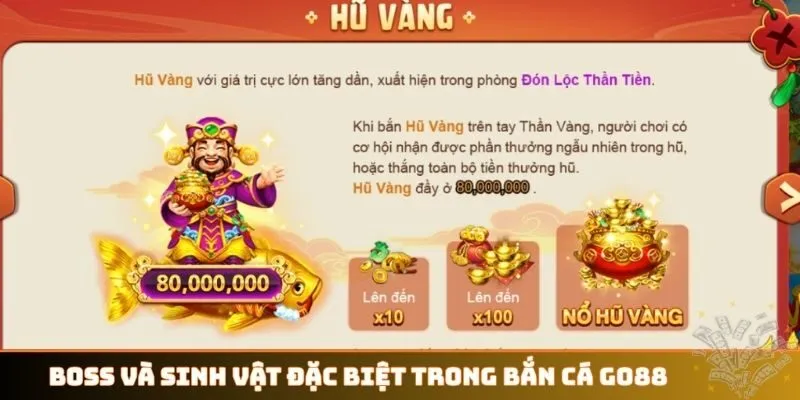 Boss và sinh vật đặc biệt trong bắn cá GO88