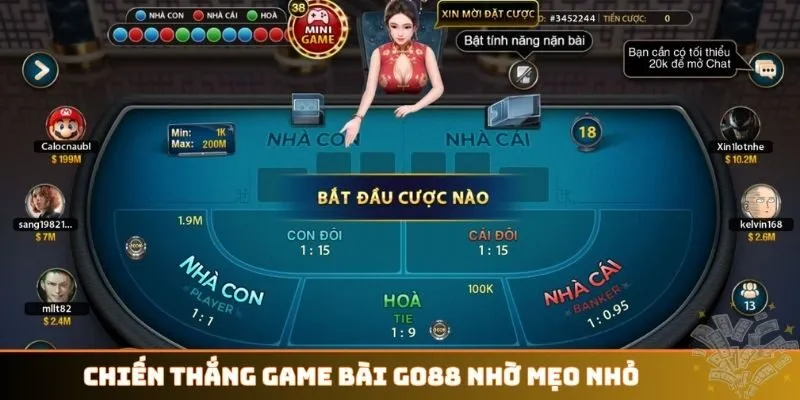 Chiến thắng game bài GO88 nhờ mẹo nhỏ