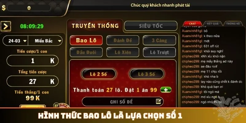 Hình thức bao lô là lựa chọn số 1