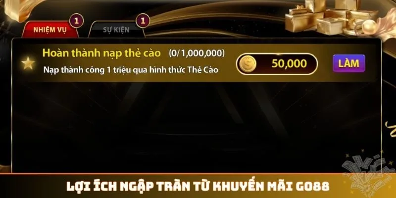 Lợi ích ngập tràn từ khuyến mãi GO88