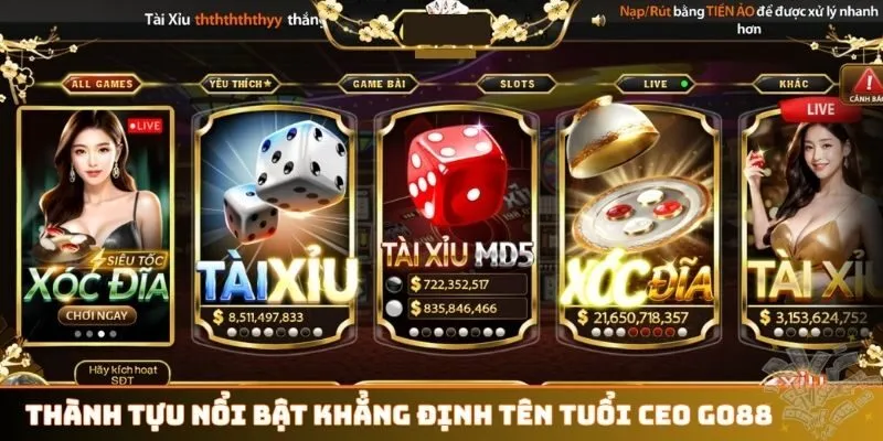 Thành tựu nổi bật khẳng định tên tuổi CEO GO88