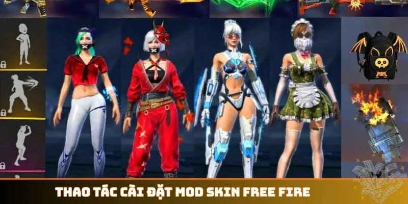 Thao tác cài đặt Mod Skin Free Fire
